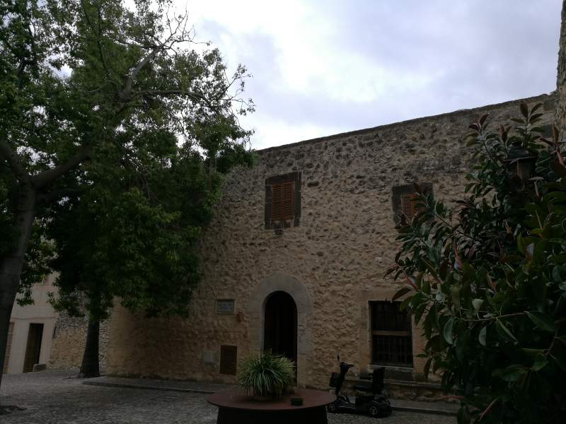 Main facade of the rectory building of Montuiri village, Mallorca.