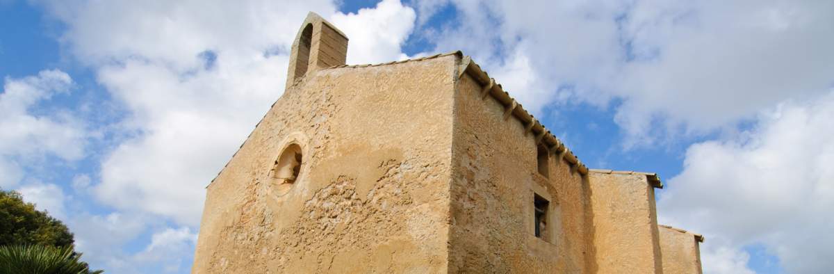 Medieval convent of Monestir de Bellpuig on the outskirts of Arta, Mallorca island.