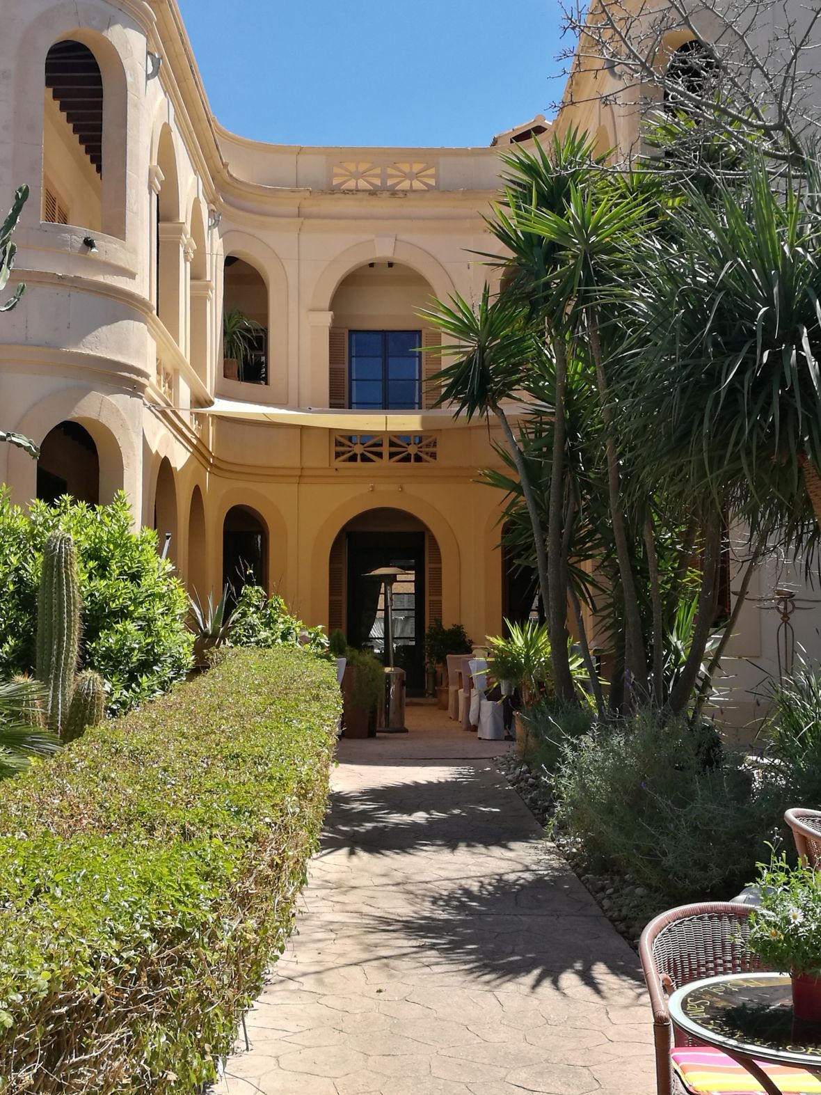 Can Epifani mansion with Modernism style architecture designed by Antoni Guidi, in Arta town, Mallorca.