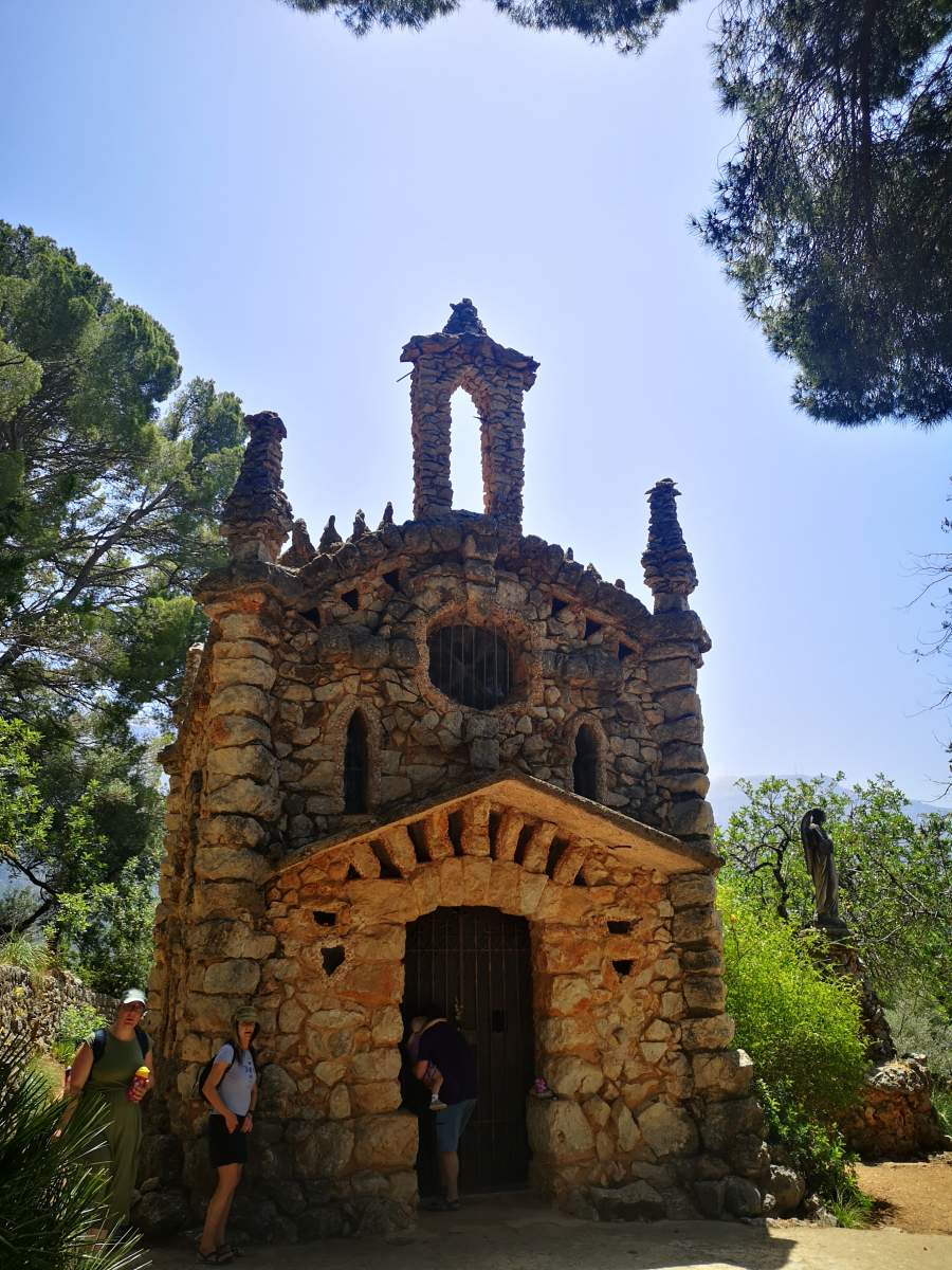 Sa Capelleta, a unique small chapel in the mountains with Modernism architecture in Sóller, Mallorca.