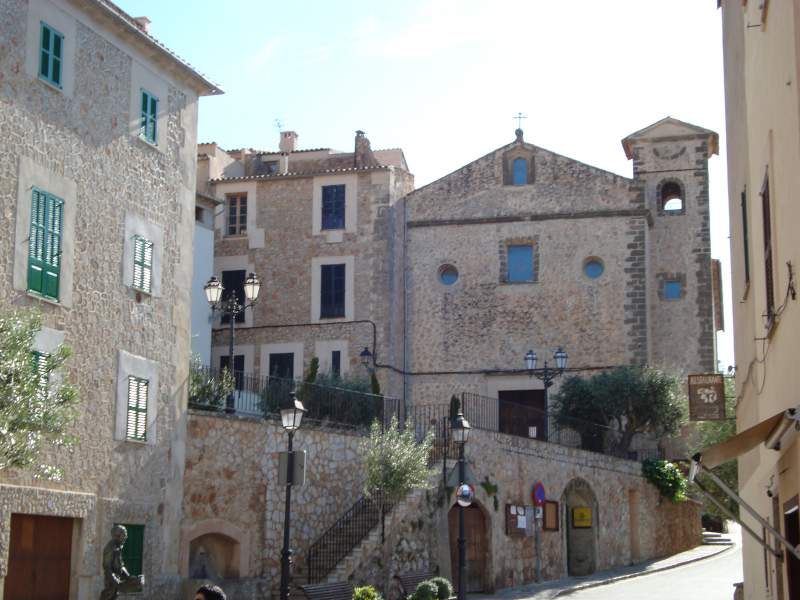 Parish church of Santa Maria in Banyalbufar village, Mallorca, Spain.