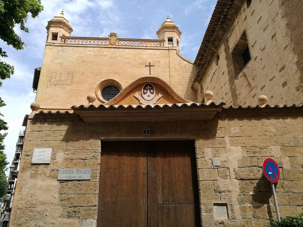 Entrance portal of the convent of Teresa, home of the Carmelitas nuns, in Palma, Mallorca.