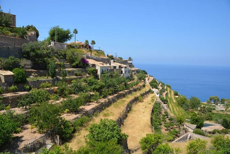 Marjades, a UNESCO world heritage site on the slopes of the Tramuntana mountains in Banyalbufar, Mallorca.