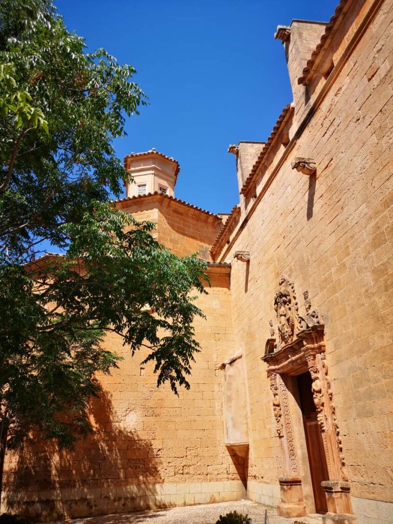 Bell tower of the Sant Bonaventura church in llucmajor, Mallorca, with Renaissance architecture.