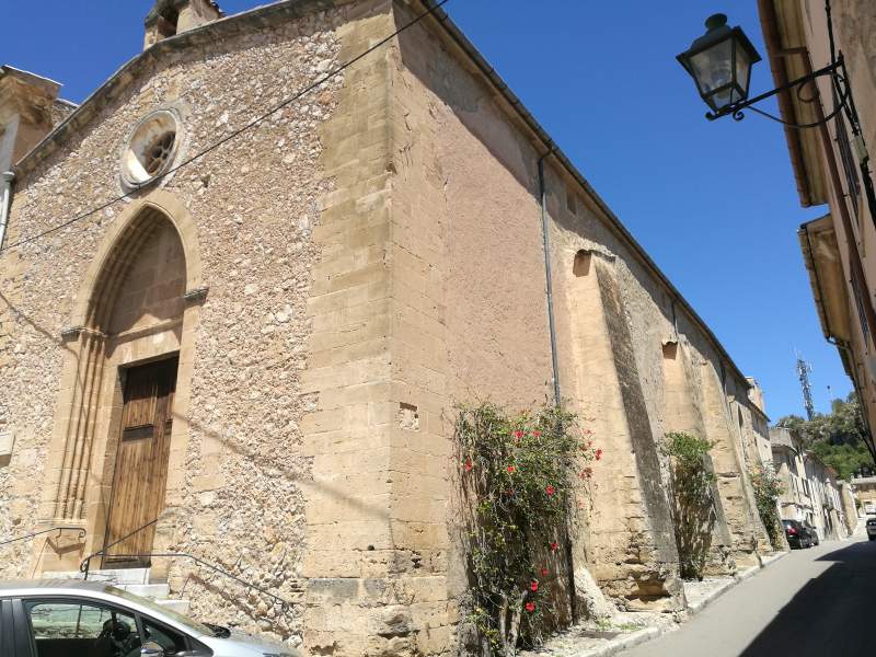 Old oratory of Sant Jordi in Pollenca old town, Mallorca.