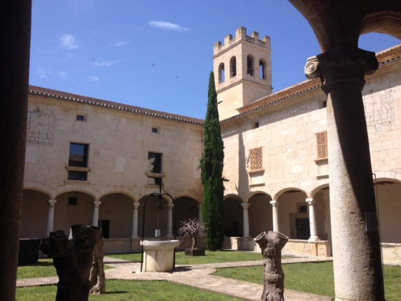 Courtyard and cloister of the Monastery of Santo Domingo in Inca town, Mallorca, Spain.