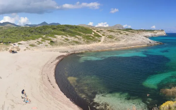 Unspoiled beach of Cala Torta on the coastline of Arta, Mallorca island, Spain.