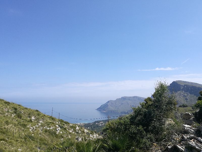 Viewpoint over the coast from the Serra de Llevant nature park in Arta, Mallorca.