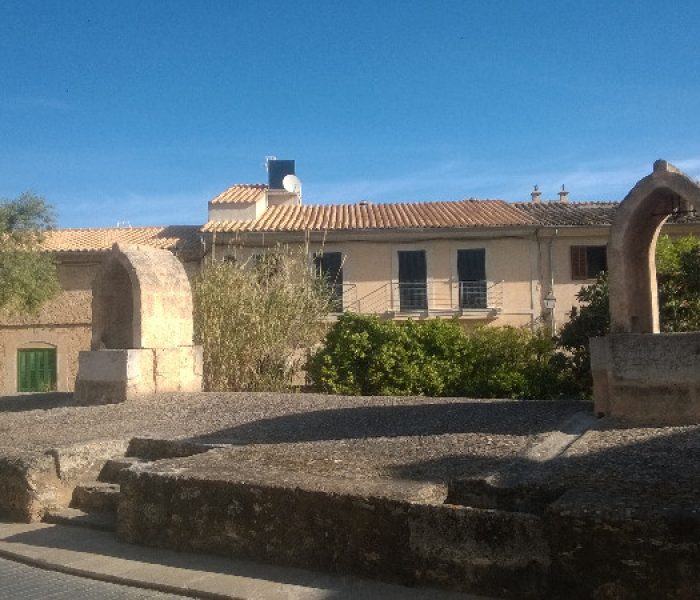 Ancient hydraulic water supply of s'Aljub in Santa Eugenia village, Mallorca.