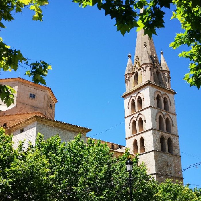 Church of Santa Maria de Robines in Binissalem town center, Mallorca.