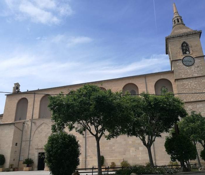 Parish church of Santa Margalida municipality, Mallorca, Spain.