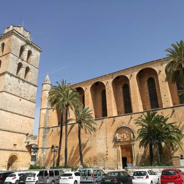 Parish church of Sant Joan Baptista in Muro village center, Mallorca island.