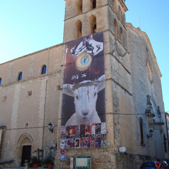 Catholic church of Sant Joan Baptista (Saint John the Baptist), in Sant Joan village, Mallorca.