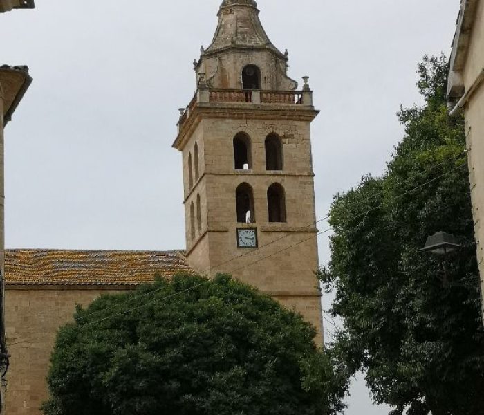 Parish church of Sant Pere in Sencelles village, Mallorca.