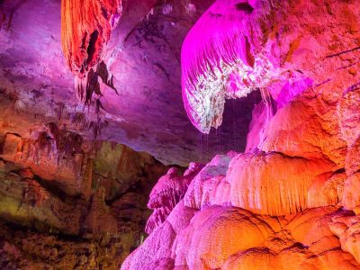 Caves and tourist attraction of Cuevas de Arta in Canyamel, Mallorca.