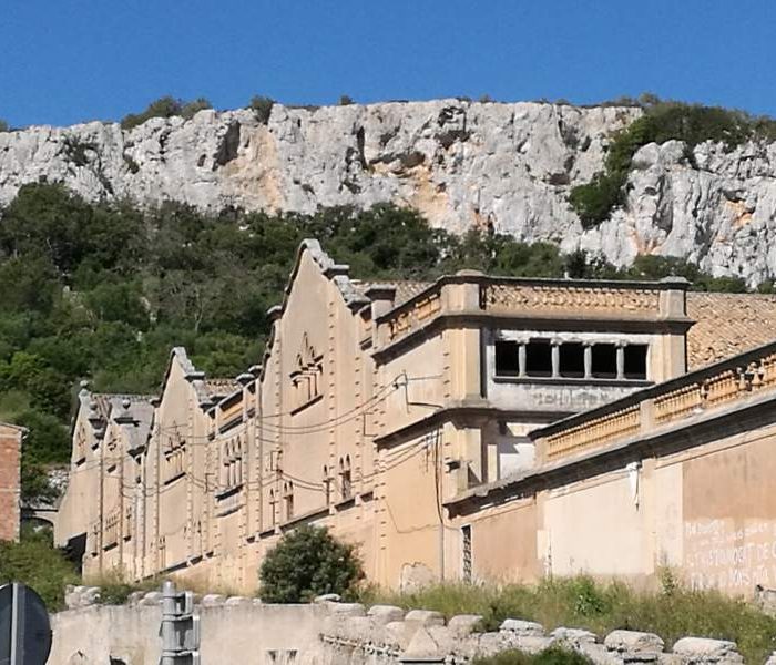 Ruins of former cooperative winery, Es Sindicat, in Felanitx, Mallorca.
