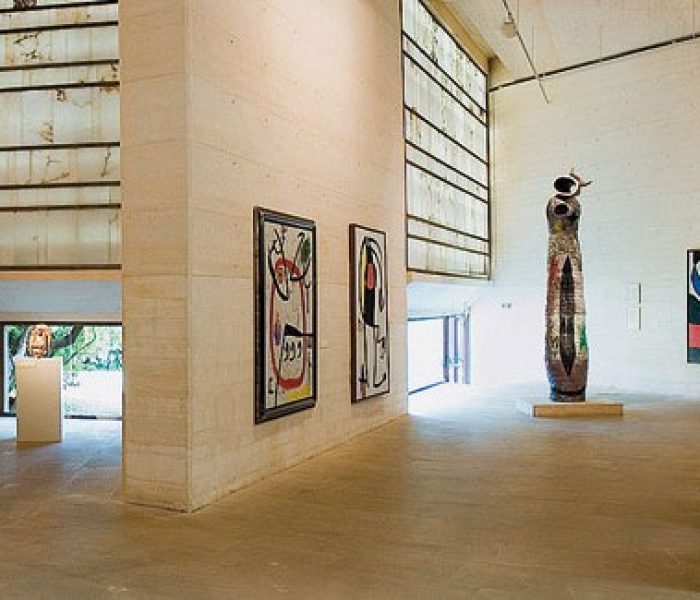 Art exhibition at the Joan Miró museum in Palma, Mallorca.