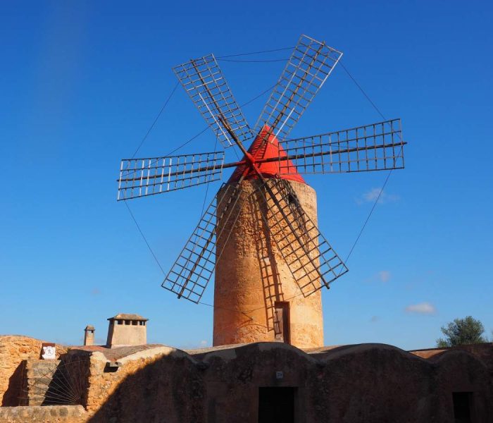 Old mill of Moli d'en Xina in Algaida town, Mallorca.