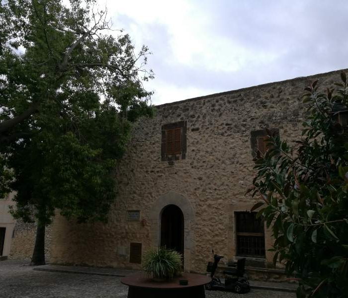 Main facade of the rectory building of Montuiri village, Mallorca.