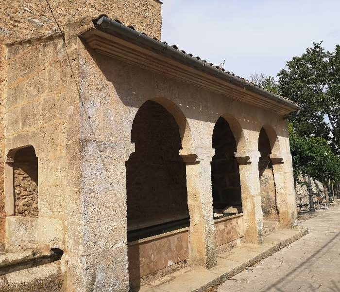 Moorish water collecting bassin covered by a porch in Randa, Mallorca.