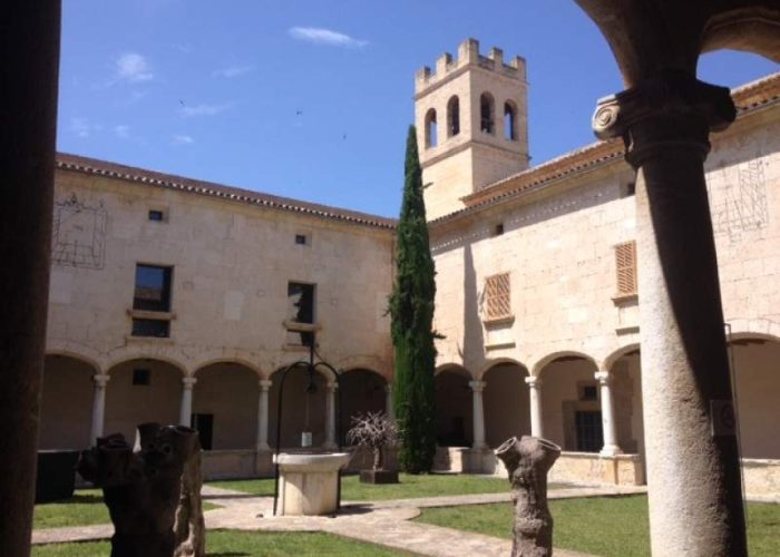 Courtyard and cloister of the Monastery of Santo Domingo in Inca town, Mallorca, Spain.